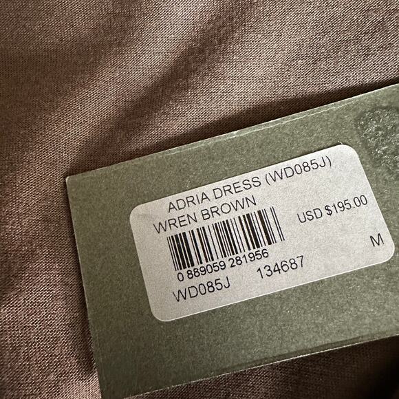 AllSaints Adria Midi Dress in Wren Brown NEW Size Medium - Picture 7 of 12